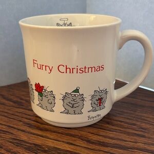 Vintage Sandra Boynton “Furry Christmas” Santa Cat Angel Cat Mug
